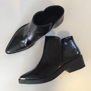 Zara, Chelsea Ankle Boots, black patent, size 42